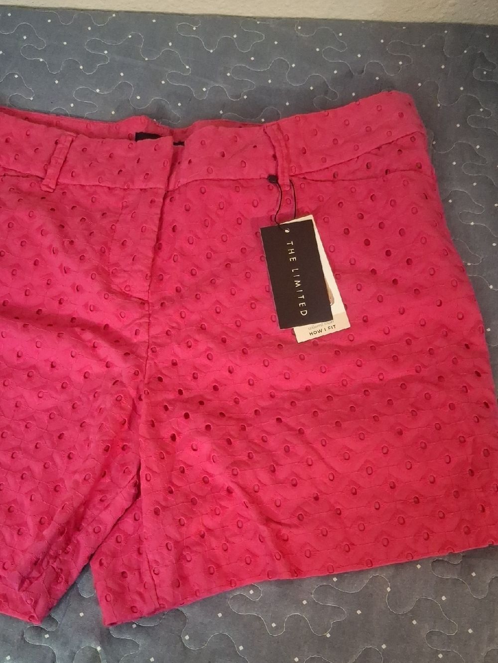 The Limited Hot Pink Eyelet Shorts size 14 NWT